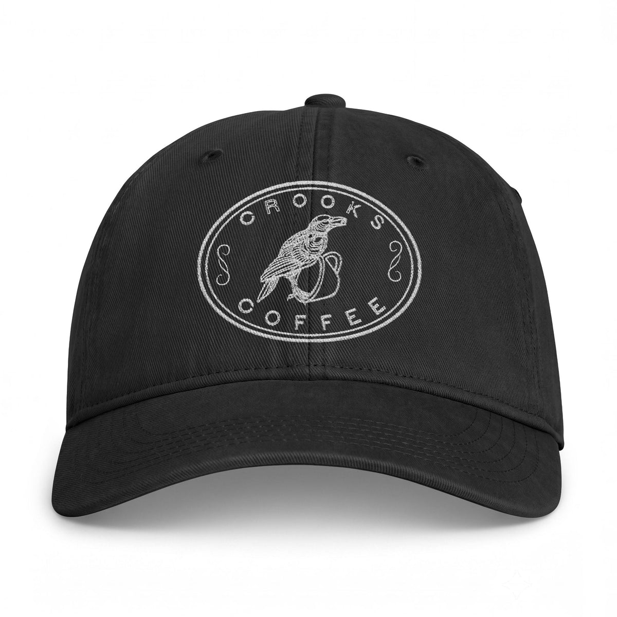 Washed Coastal Cap — Crooks Logo  Embroidery