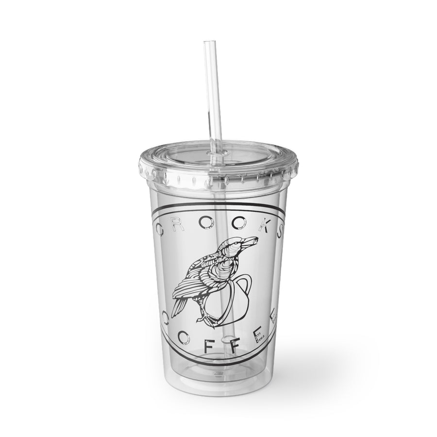 Crooks logo Acrylic Tumbler w/Reusable Straw