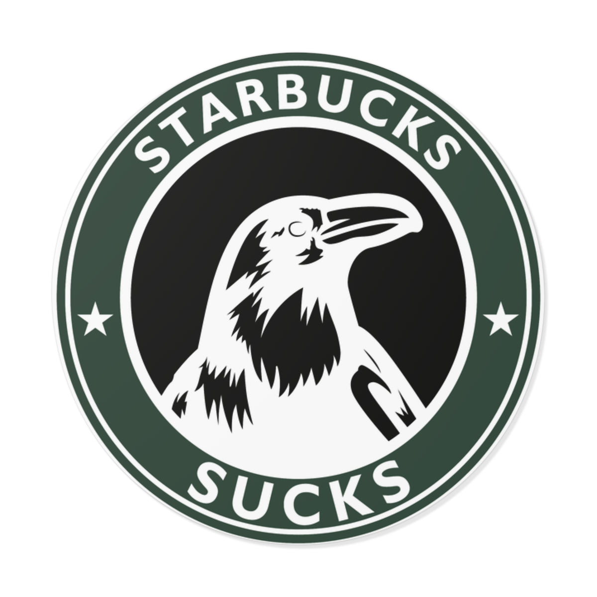 Starbucks sucks, 2 x 2 vinyl sticker
