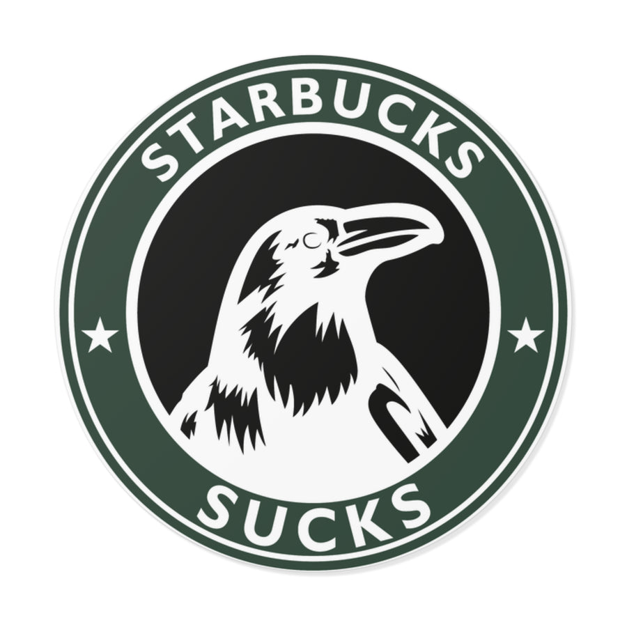 Starbucks sucks, 2 x 2 vinyl sticker